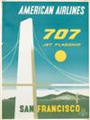VARIOUS DESIGNERS. AMERICAN AIRLINES & KLM. Group of 7 posters. Sizes vary.